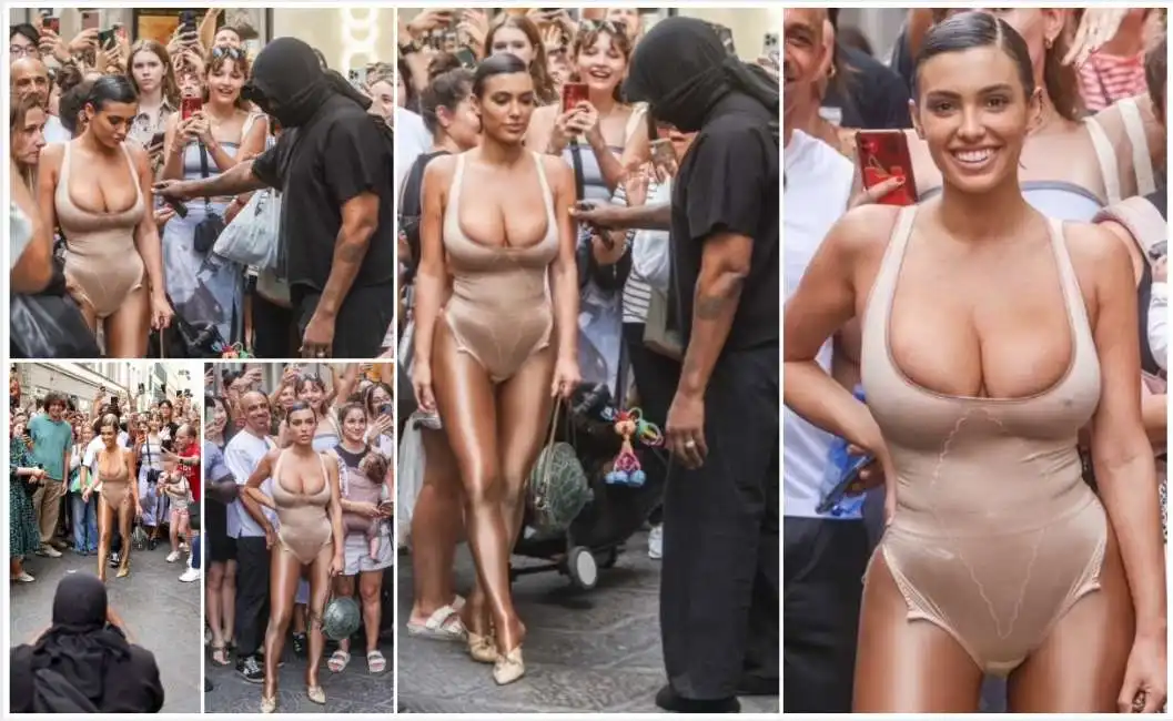 bianca censori e kanye west a firenze