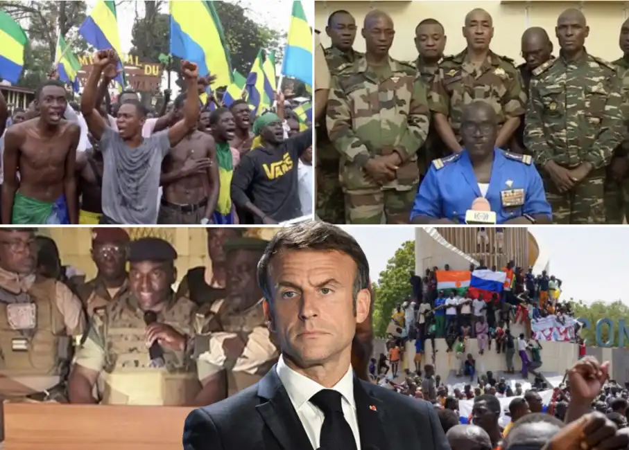 emmanuel macron francia africa gabon niger colpo di stato