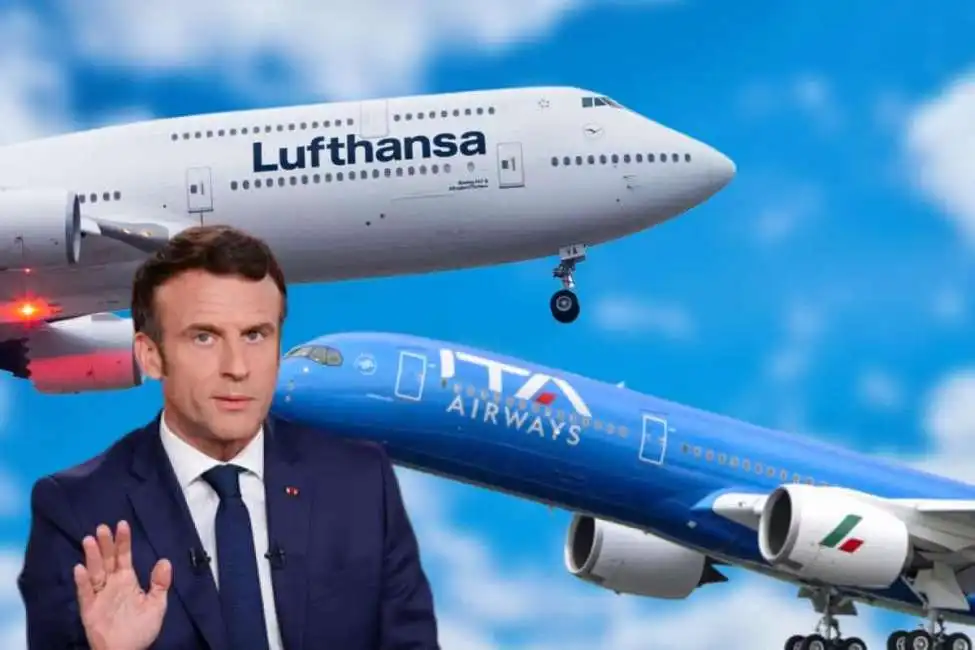 emmanuel macron ita air france lufthansa