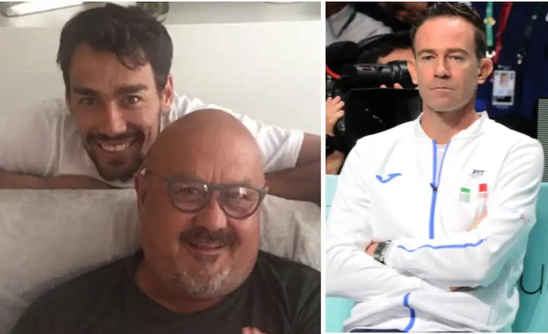 fognini e il padre con volandri