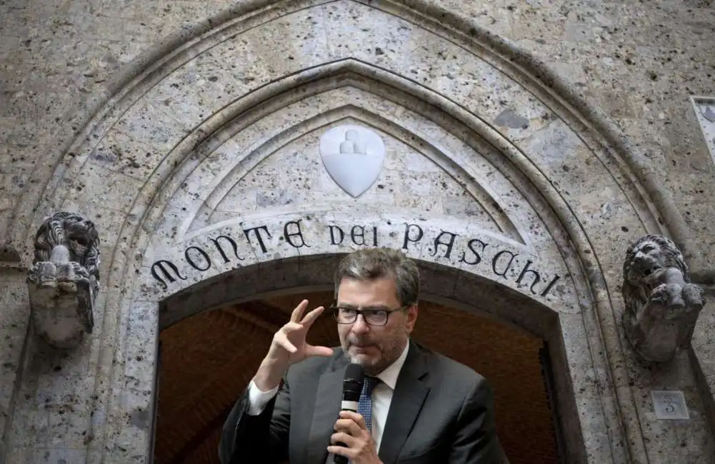 giancarlo giorgetti monte dei paschi di siena mps 