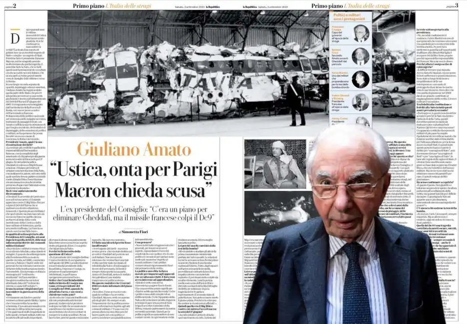 giuliano amato repubblica strage di ustica 