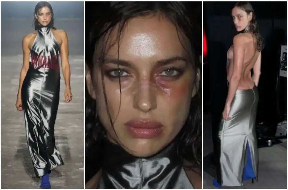 irina shayk e l occhio nero per mowalola 