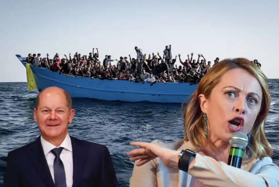 olaf scholz giorgia meloni migranti 