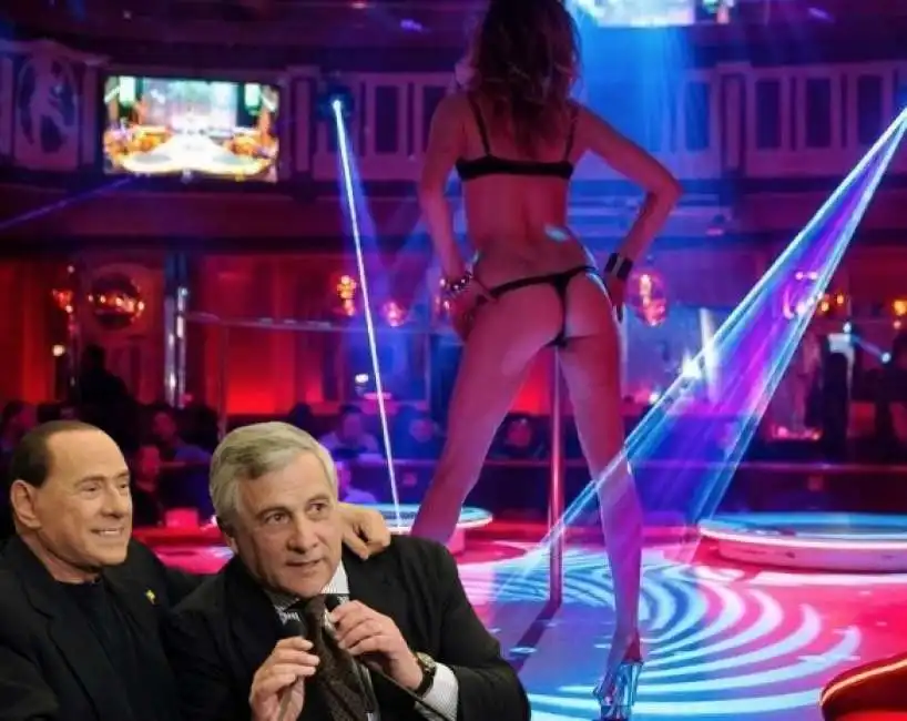 palo lap dance antonio tajani silvio berlusconi