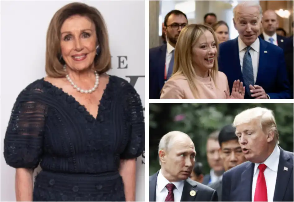 pelosi meloni biden trump