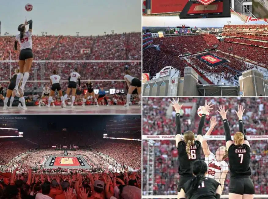 record di spettatori per un evento di sport femminile in nebraska 