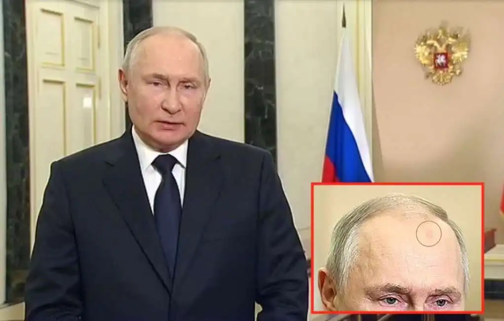 vladimir putin segno scuro fronte 