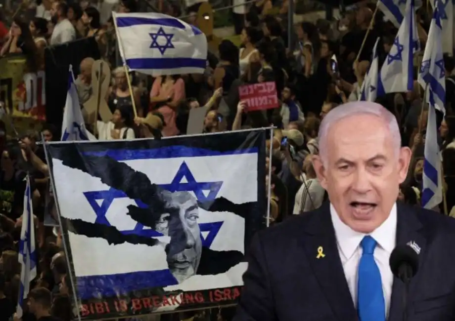 benjamin netanyahu proteste sciopero generale 