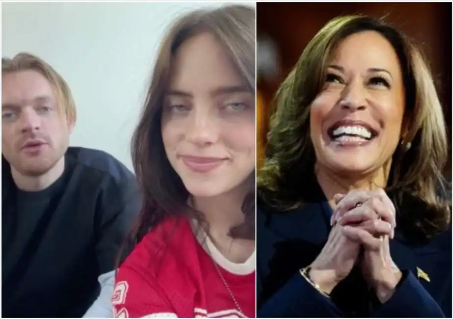 billie eilish e finneas invitano a votare kamala harris