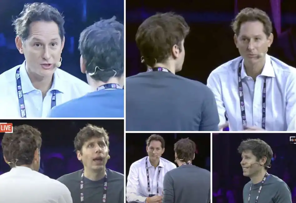 colloquio tra john elkann e sam altman all italian tech week di gedi 