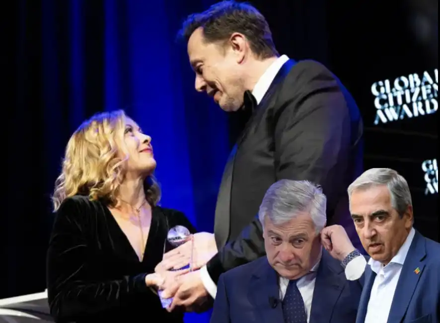 elon musk antonio tajani giorgia meloni maurizio gasparri