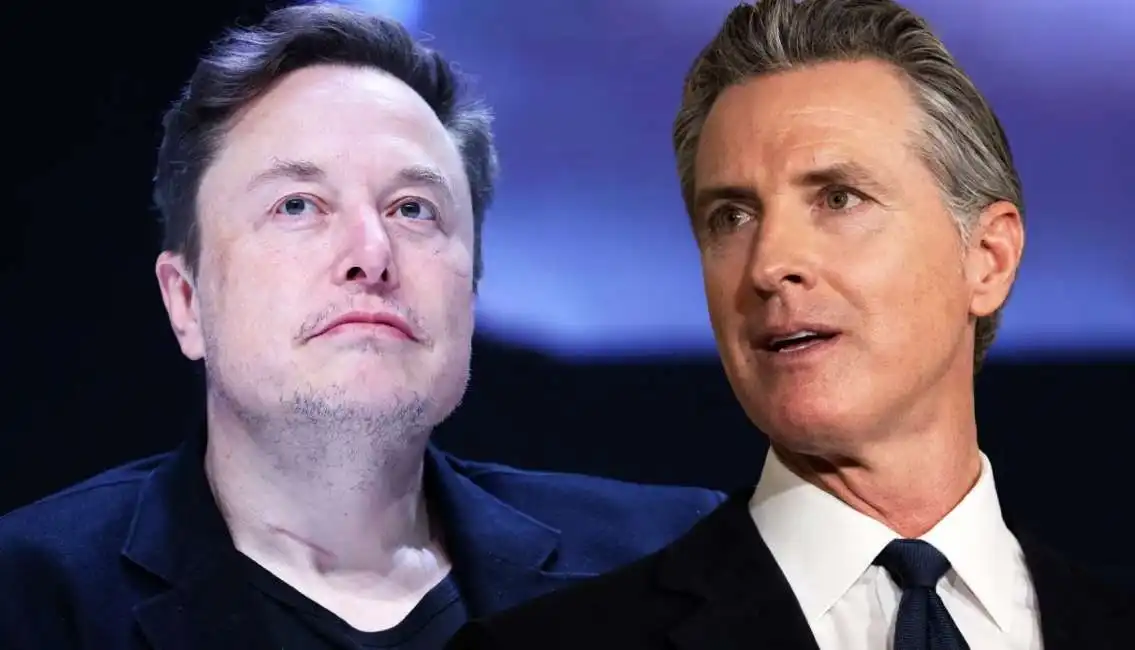 elon musk gavin newsom 