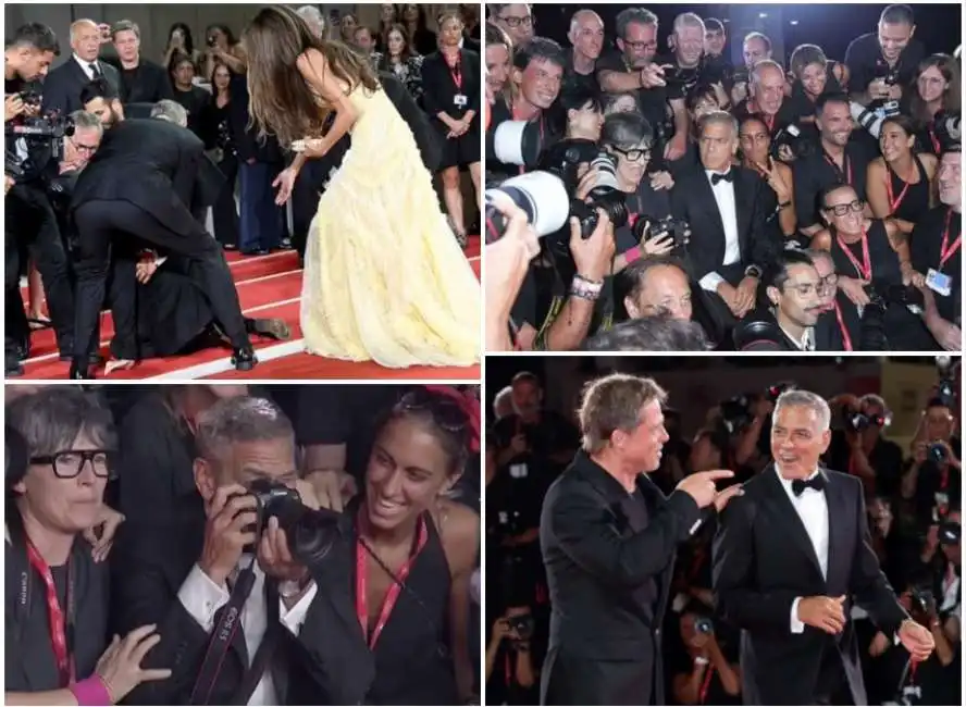 george clooney sul red carpet della mostra del cinema di venezia