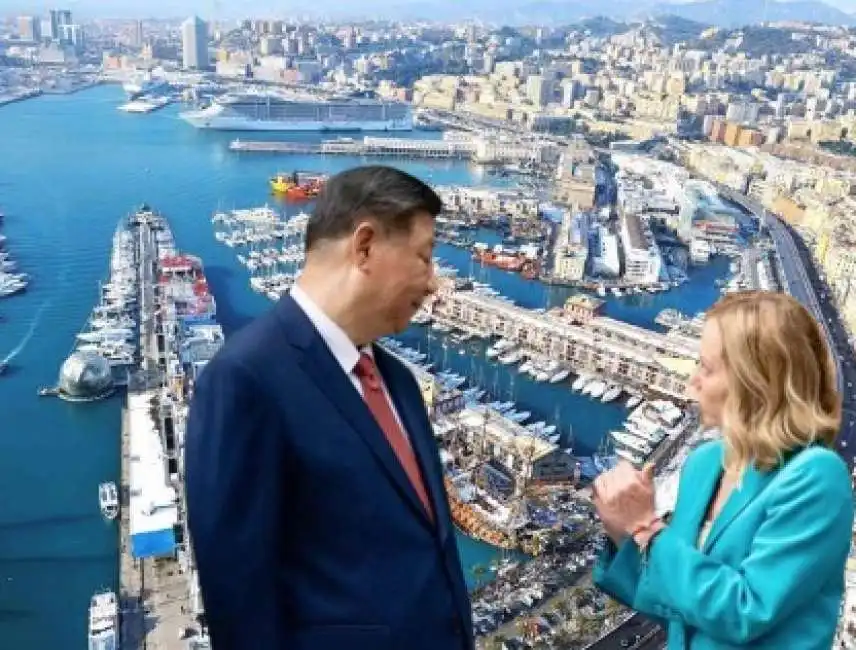 giorgia meloni xi jinping genova porto