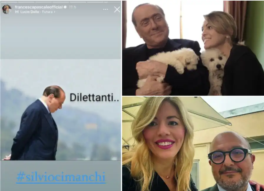 meme su silvio berlusconi e il caso boccia sangiuliano postato da francesca pascale