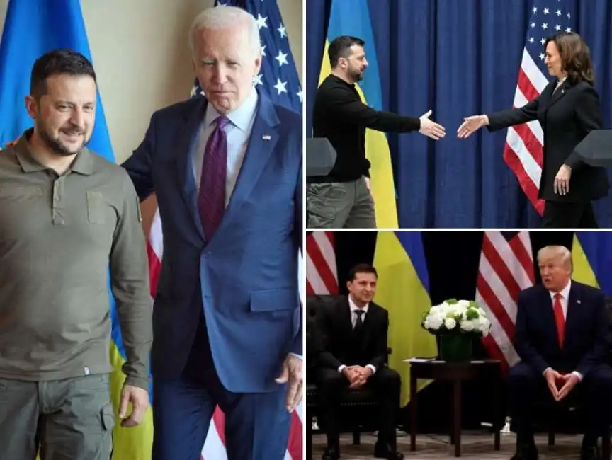 volodymyr zelensky biden harris trump 