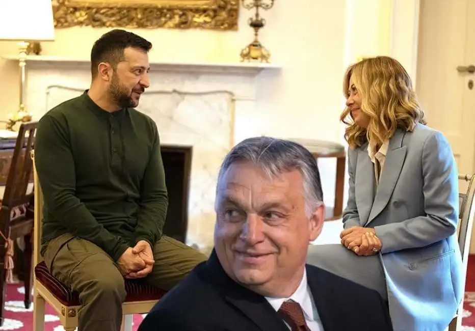 volodymyr zelensky viktor orban giorgia meloni