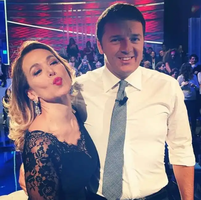 barbara d urso con matteo renzi