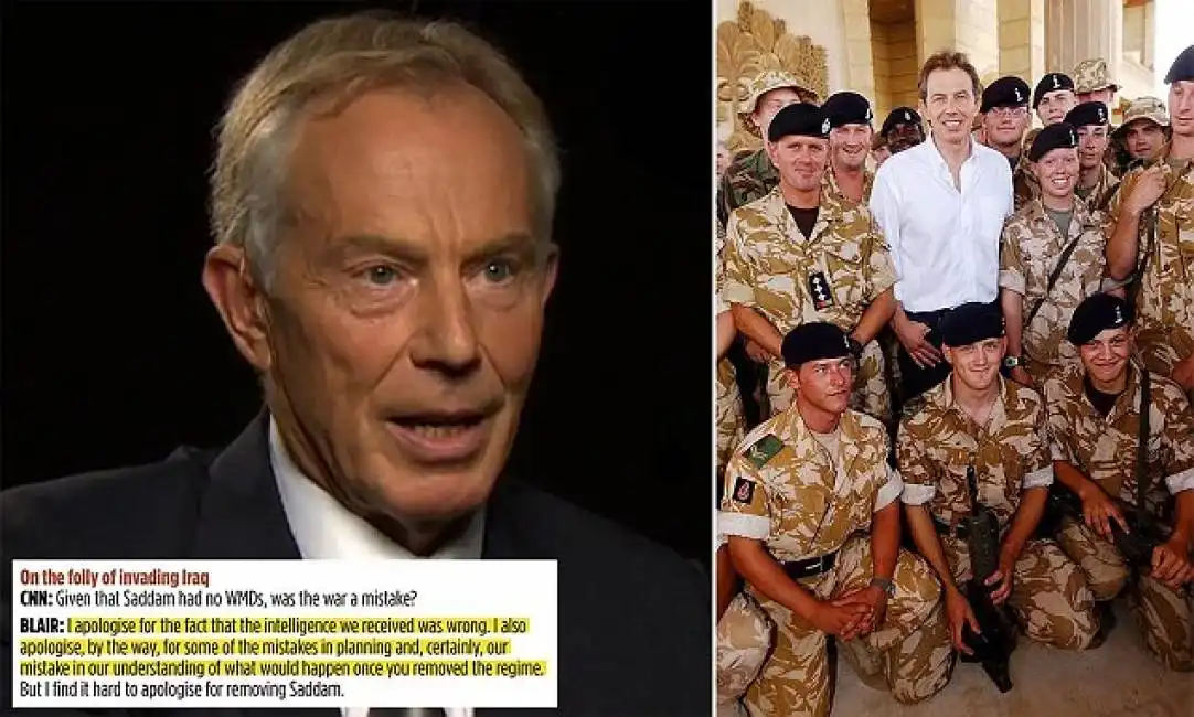 tony blair iraq scuse