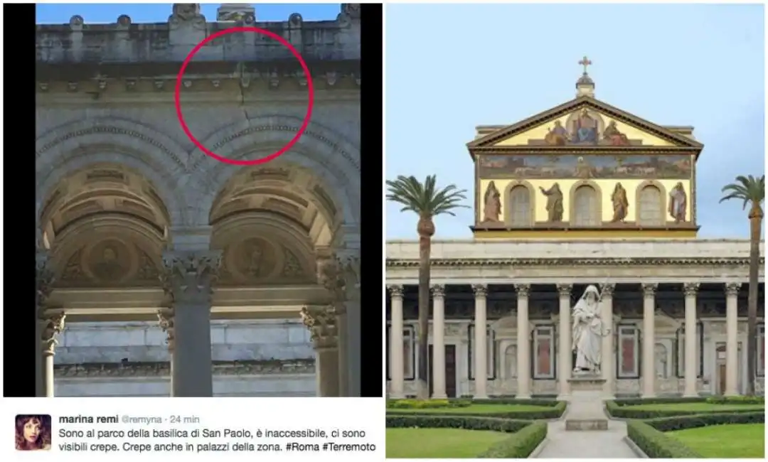 san paolo terremoto basilica roma