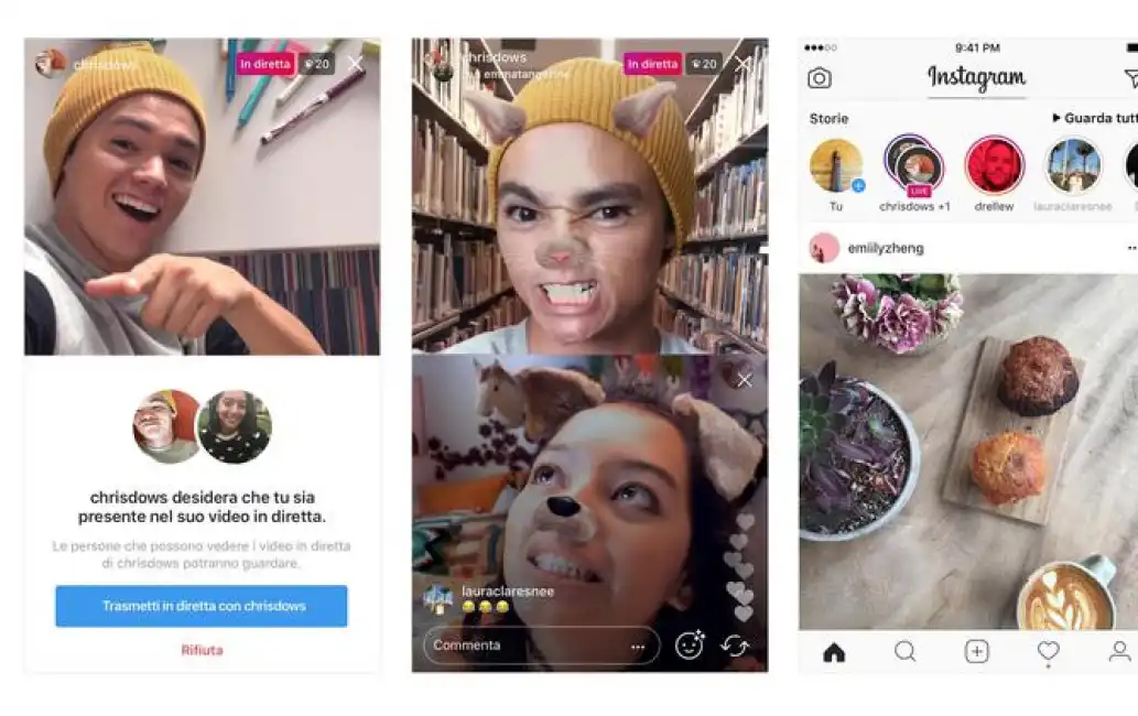 instagram video in diretta