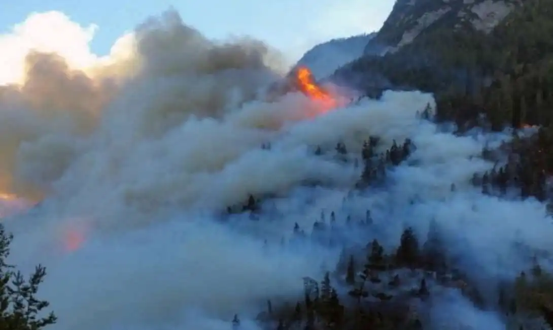 incendio in provincia di belluno -2