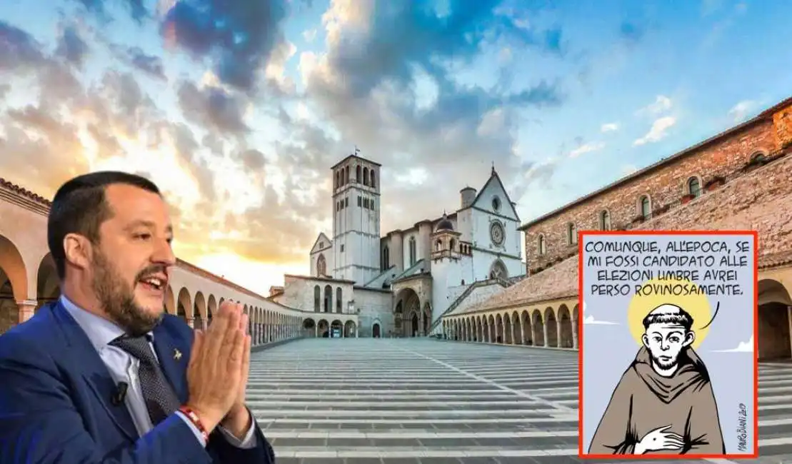 assisi matteo salvini san francesco