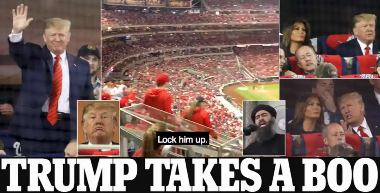 donald trump fischiato boo nationals park di washington