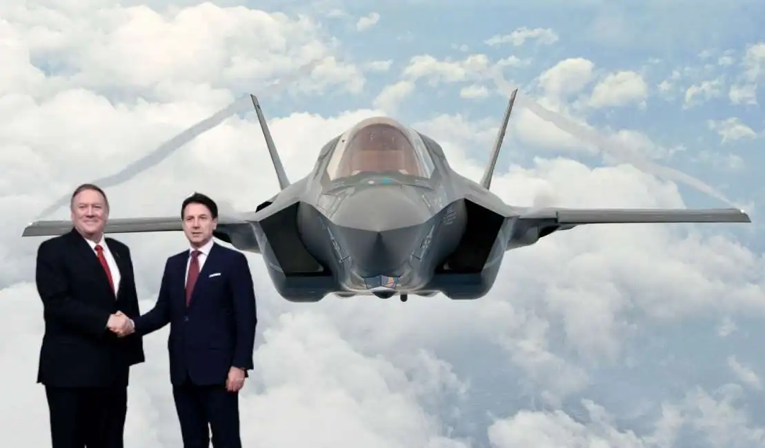 f35 f-35 mike pompeo giuseppe conte