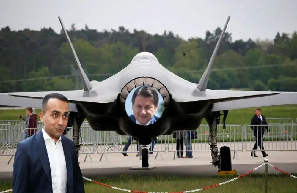 luigi di maio giuseppe conte f-35 