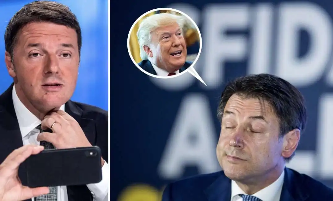 matteo renzi giuseppe conte donald trump