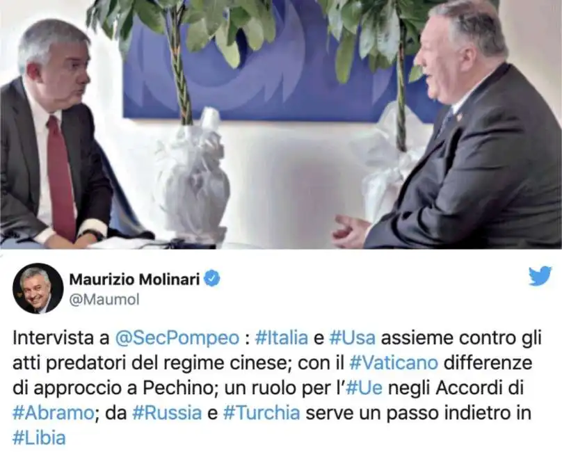 maurizio molinari mike pompeo