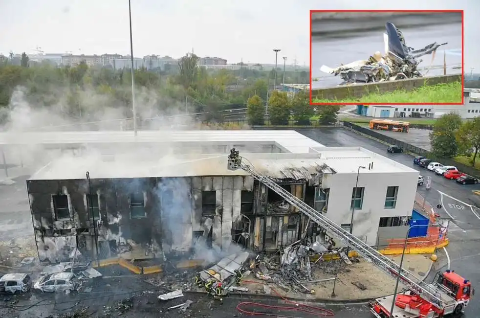 aereo precipitato san donato milanese 