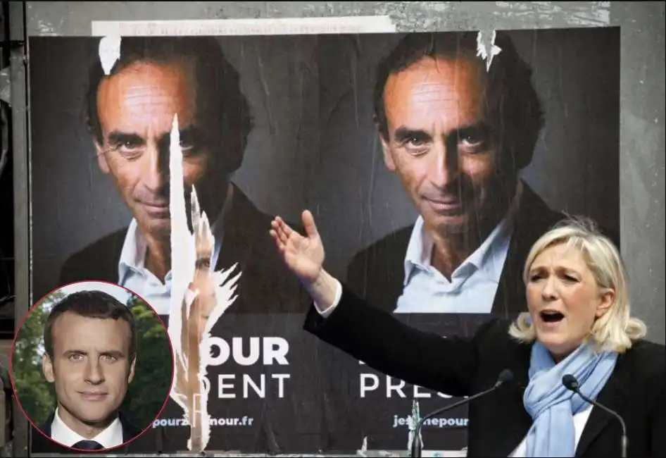 emmanuel macron marine le pen eric zemmour