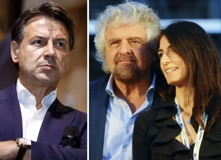 giuseppe conte beppe grillo virginia raggi