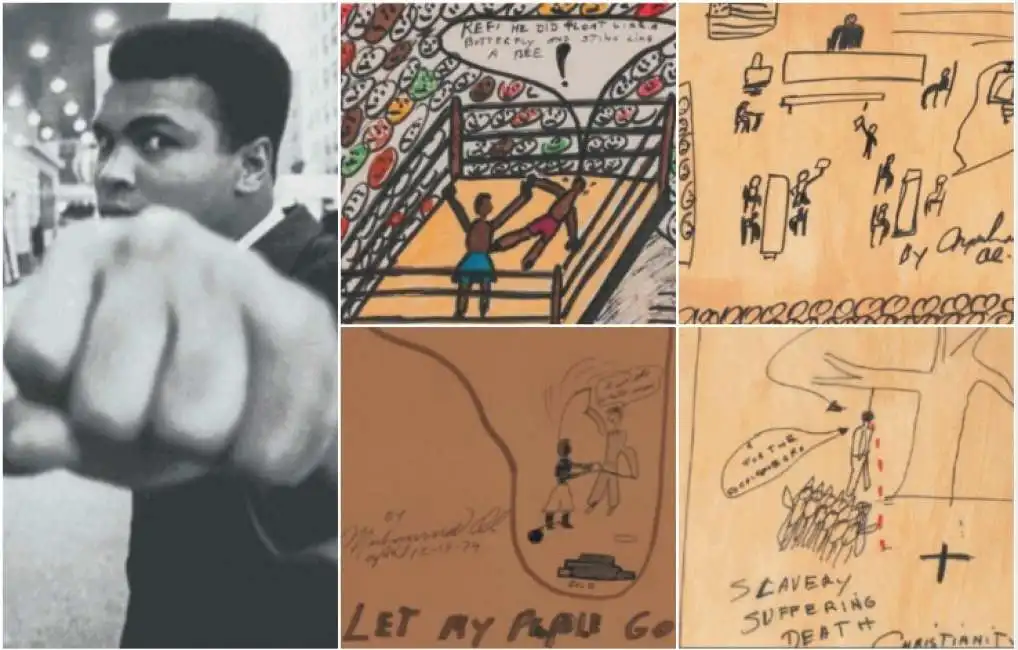 i disegni di muhammad ali all'asta