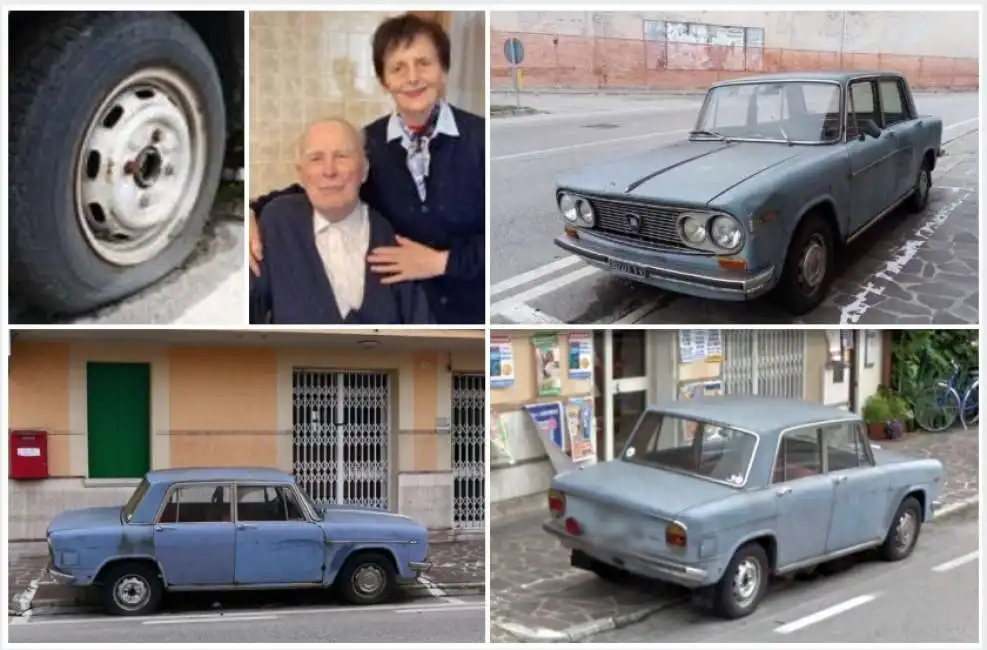 lancia fulvia parcheggiata a conegliano