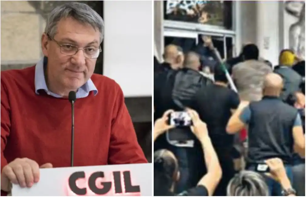 landini assalto sede cgil