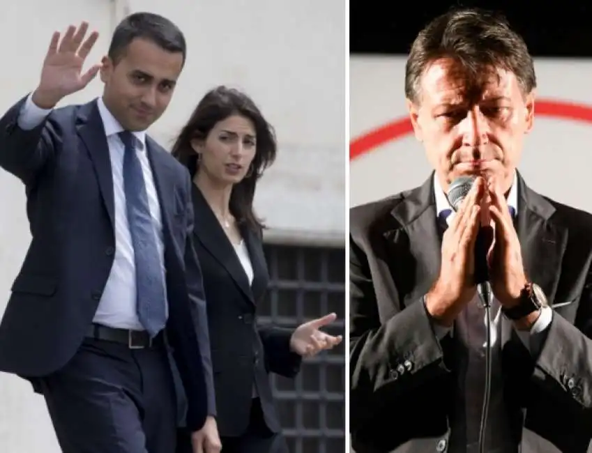 luigi di maio virginia raggi giuseppe conte