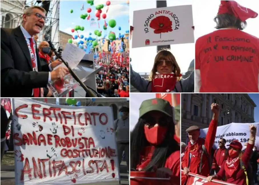 manifestazione cgil san giovanni landini