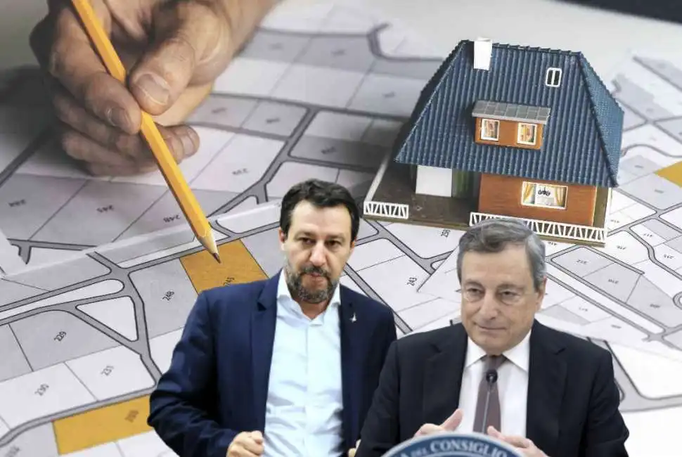 matteo salvini mario draghi catasto 