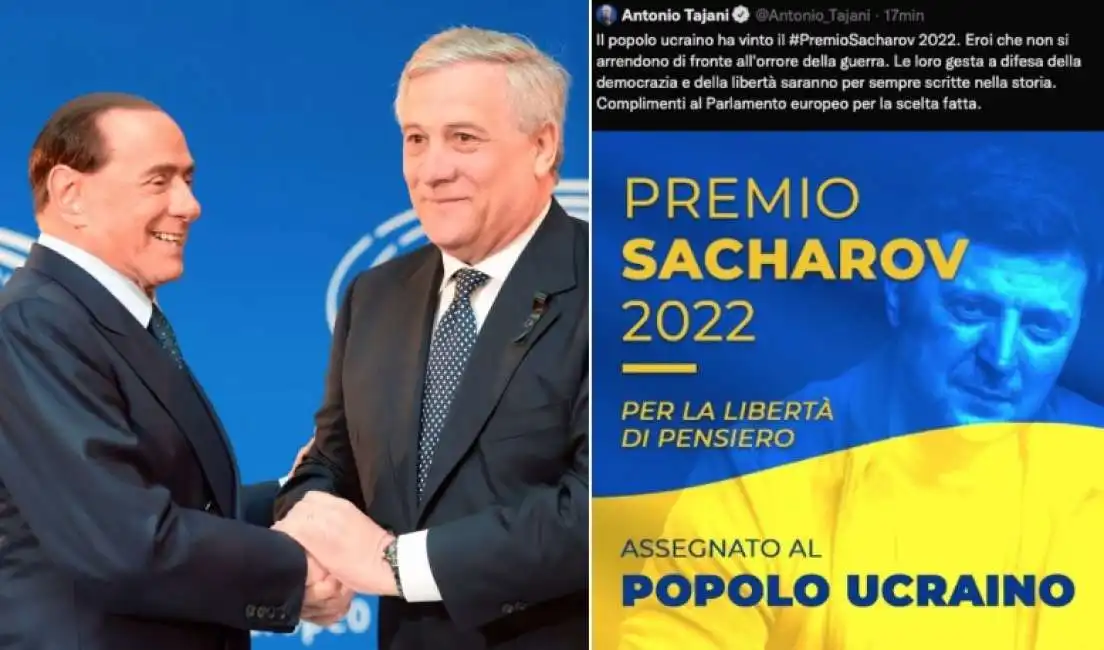 antonio tajani silvio berlusconi volodymyr zelensky 