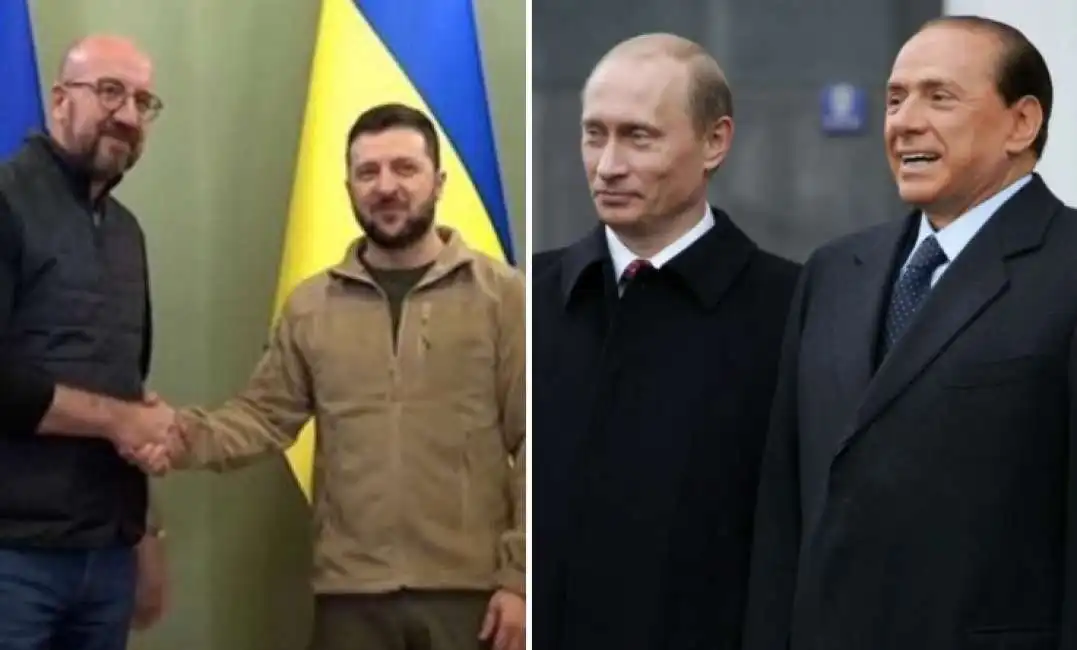 charles michel volodymyr zelensky silvio berlusconi putin 