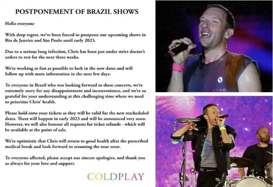 chris martin lettera coldplay