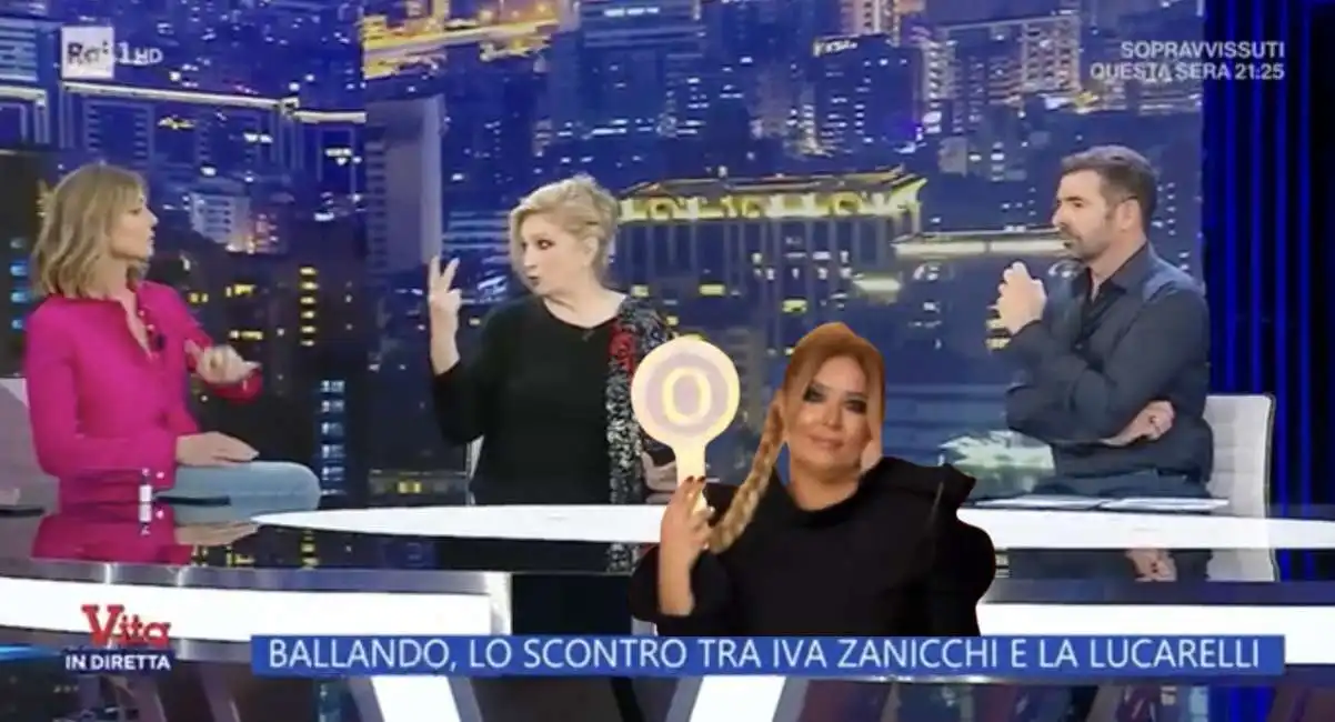 francesca fialdini - iva zanicchi - alberto matano selvaggia lucarelli 