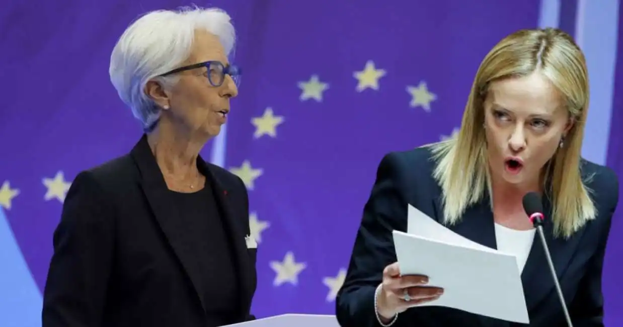 giorgia meloni christine lagarde bce