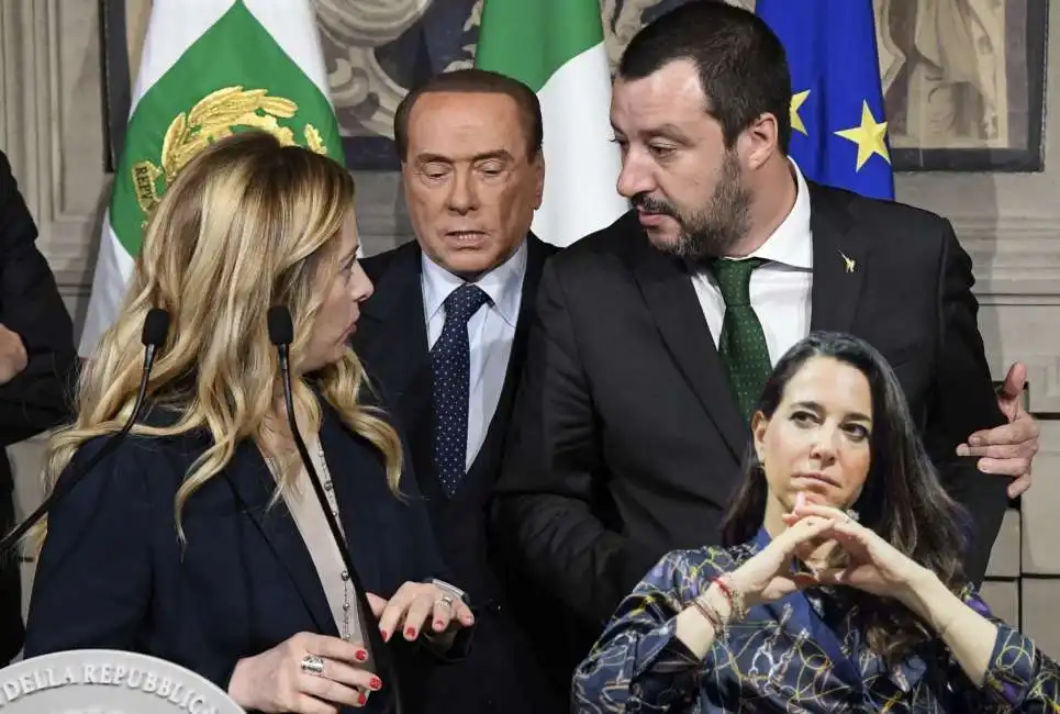 giorgia meloni matteo salvini silvio berlusconi licia ronzulli 