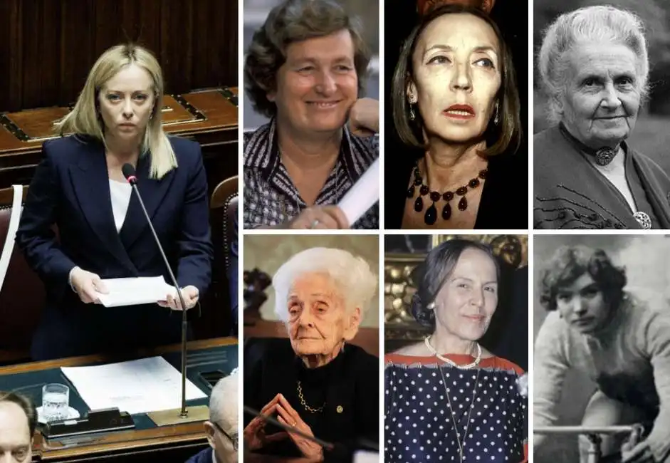 giorgia meloni tina anselmi nilde iotti rita levi montalcini oriana fallaci maria montessori alfonsina strada