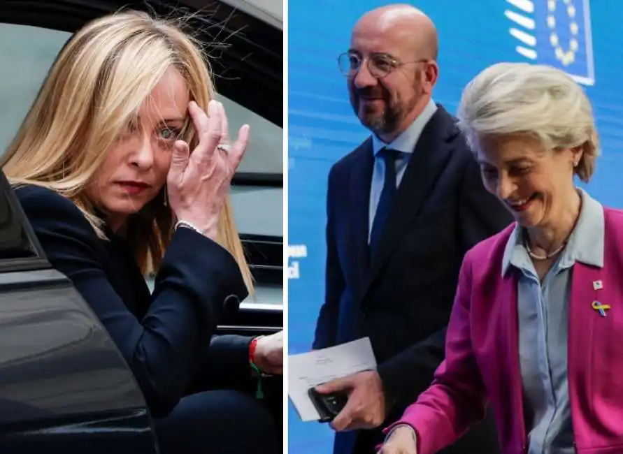 giorgia meloni ursula von der leyen charles michel 